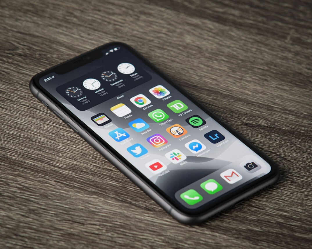 mobile app on smartphone